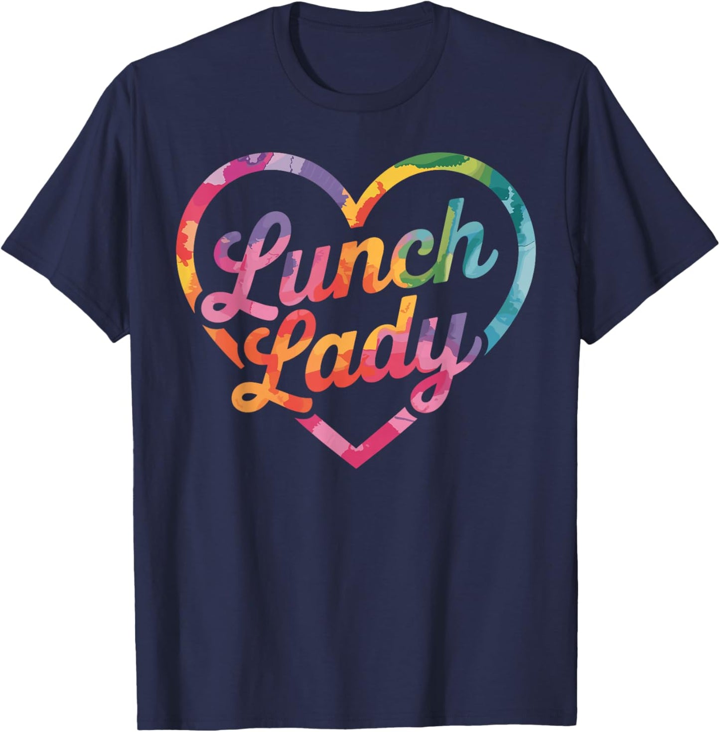 Lunch Lady Heart Cafeteria Worker T-Shirt - T-Shirt | Navy