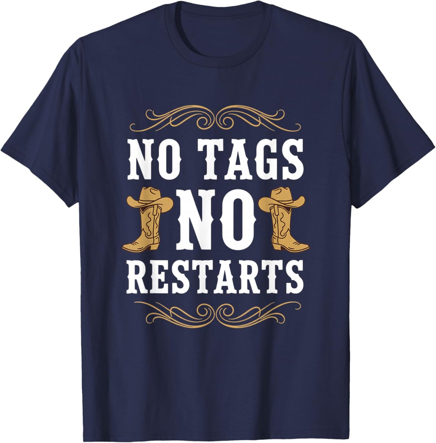 Teacher Line Dancing No Tags No Restarts T-Shirt - T-Shirt | Navy