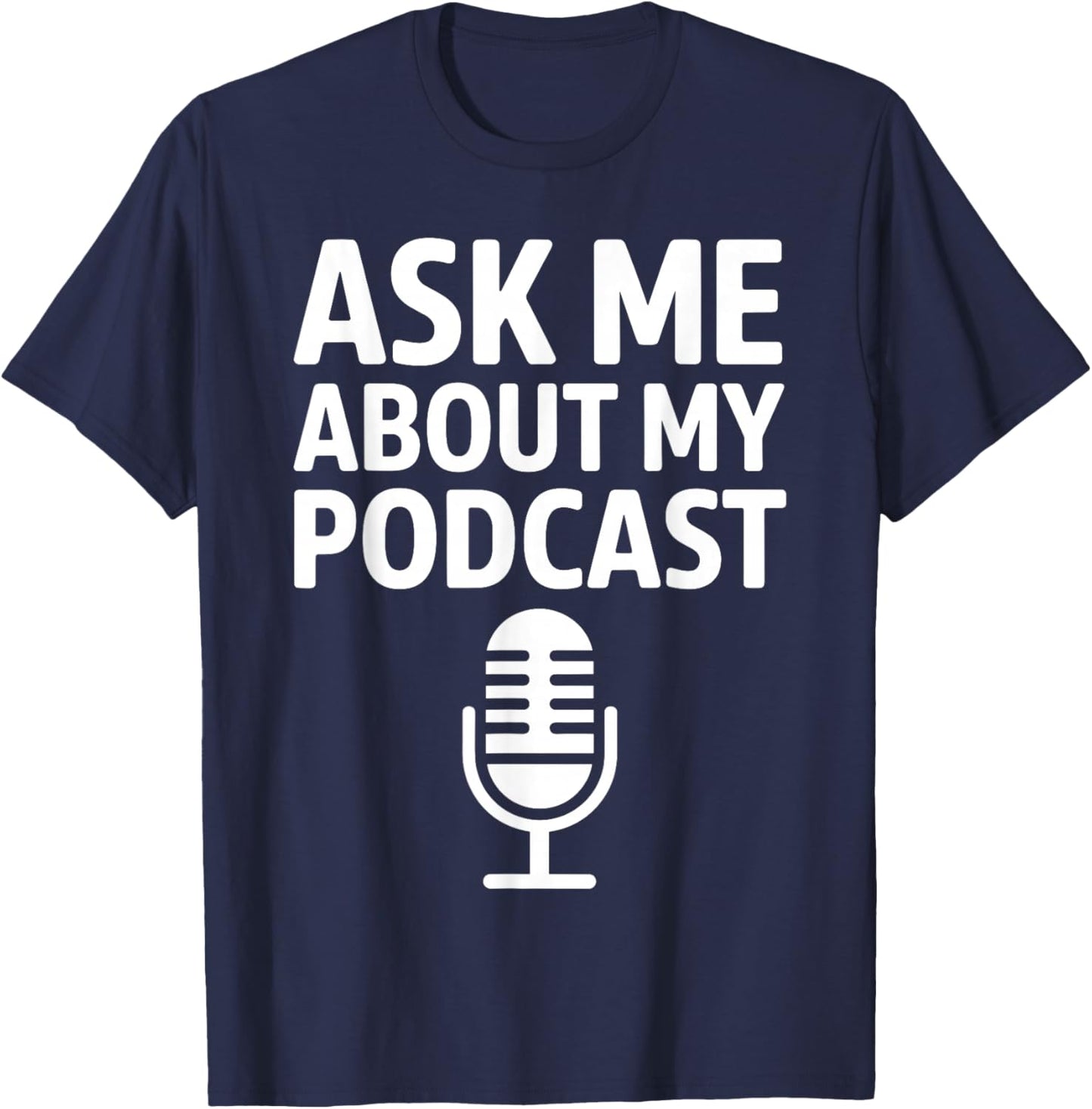 Podcast Art Women Podcasting Host Radio Podcaster T-Shirt - T-Shirt | Navy