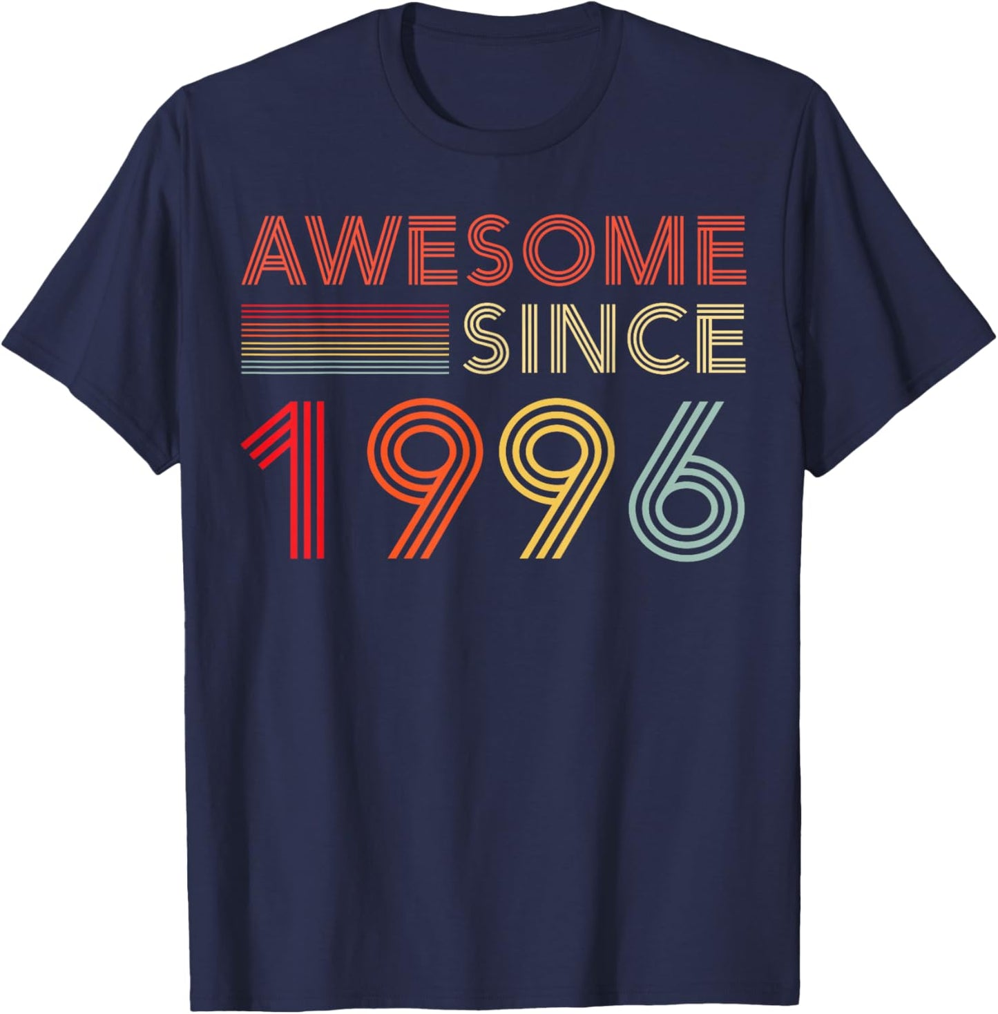 30 Birthday Decorations Men 30yr Awesome 1996 30th Birthday T-Shirt - T-Shirt | Navy