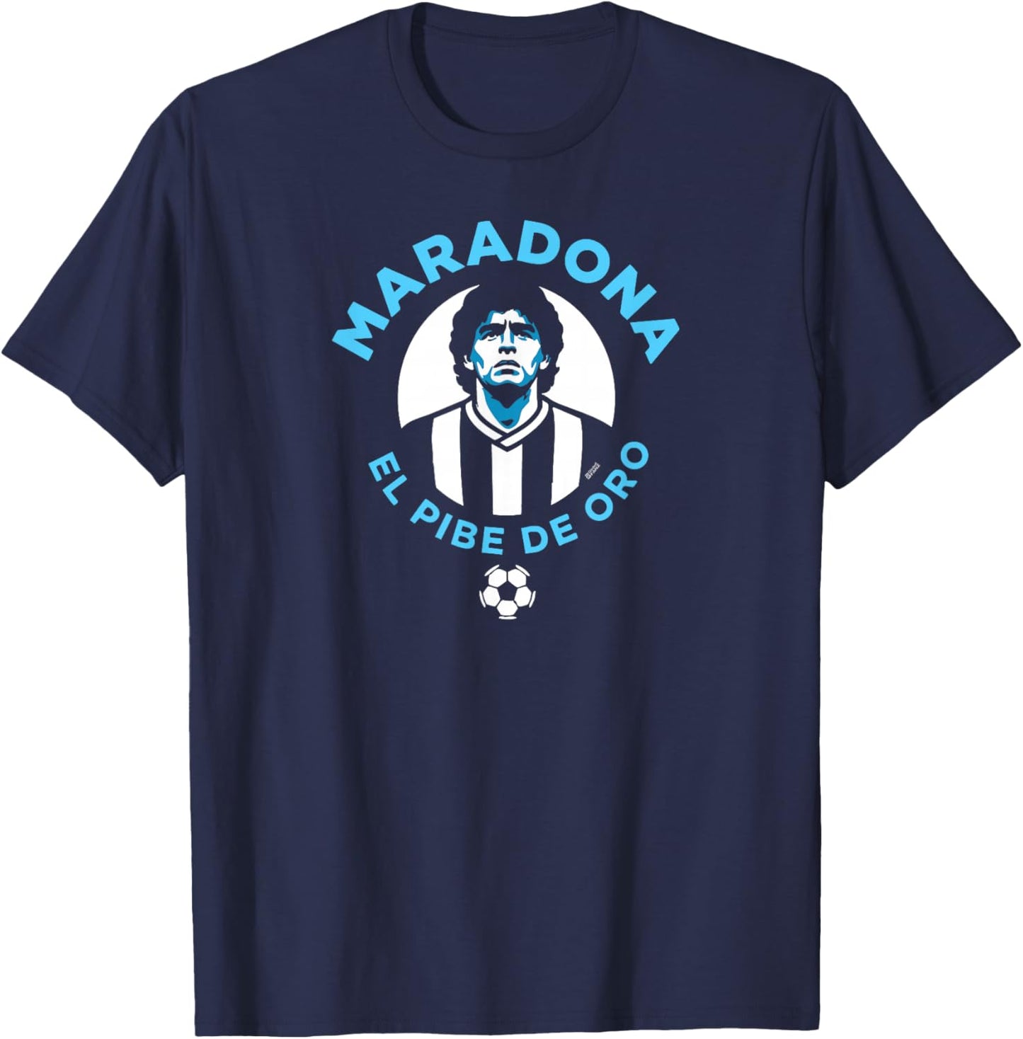 Diego Maradona Vintage El Pibe De Oro Retro Soccer Player T-Shirt - T-Shirt | Navy
