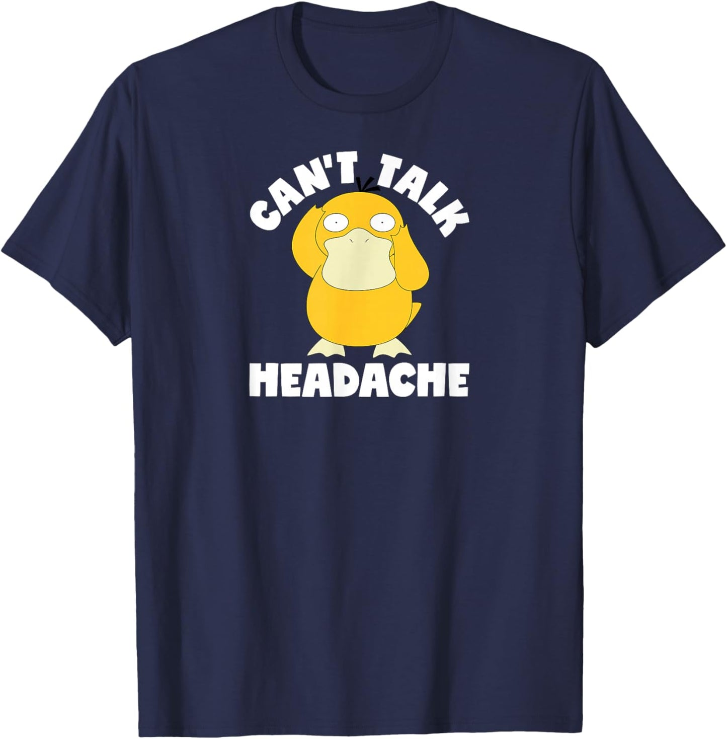 Pokémon - Psyduck - Can't Talk, Headache T-Shirt - T-Shirt | Navy