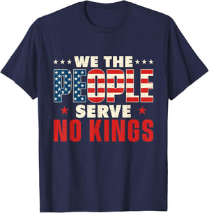 We The People Serve No Kings - Anti-Monarchy Liberty T-Shirt - T-Shirt | Navy