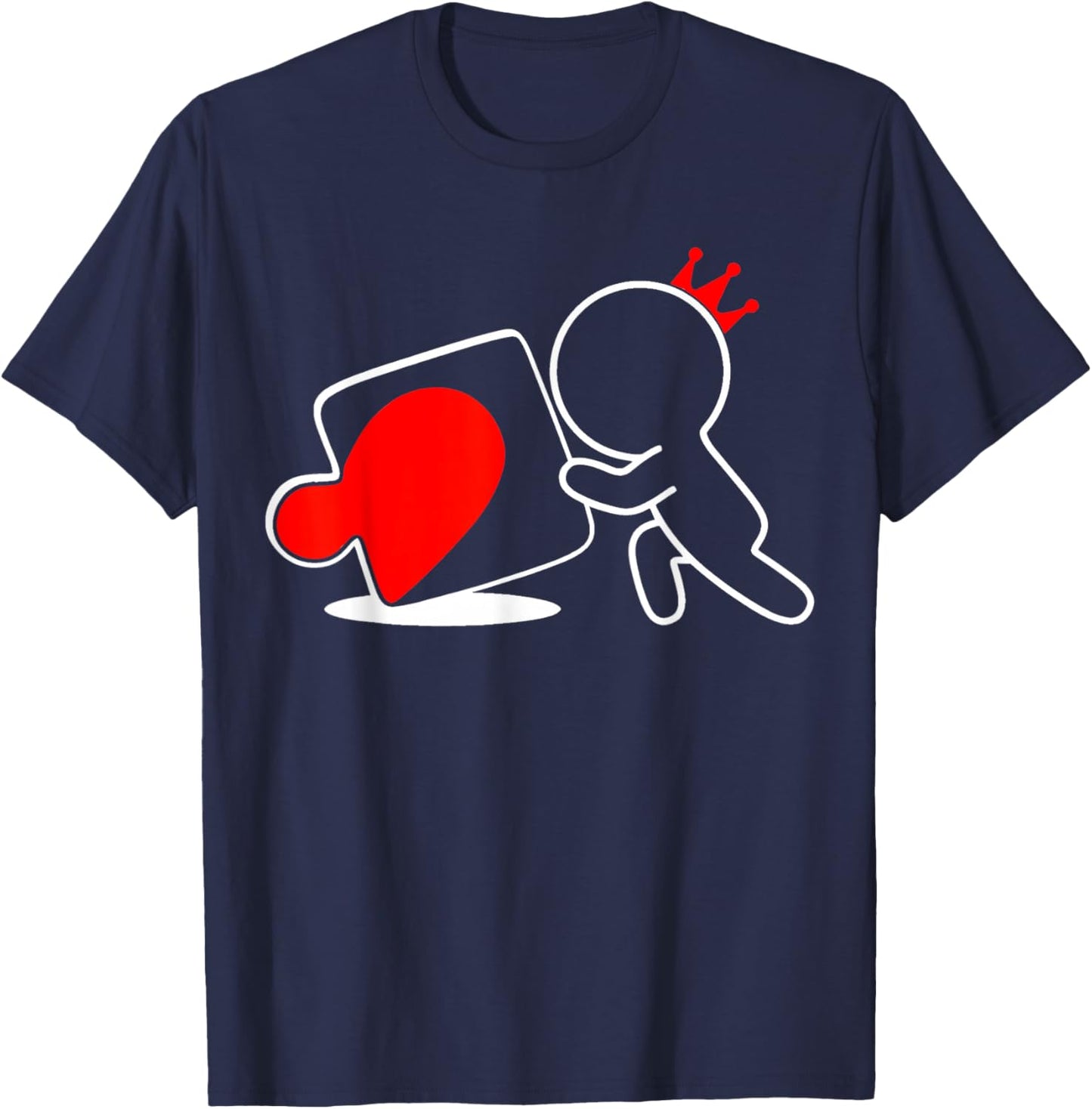Missing Piece Heart Puzzle Couple Matching Valentine's Day T-Shirt - T-Shirt | Navy