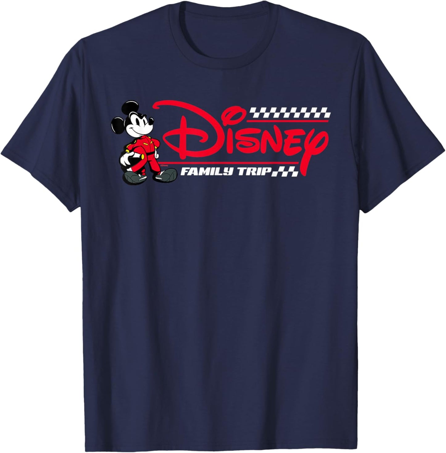 Disney Mickey Mouse Race Car Driver Family Trip Racing Logo T-Shirt - T-Shirt | Navy