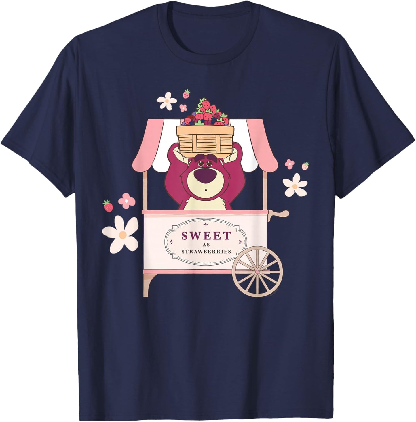 Disney & Pixar's Toy Story Lotso Sweet as Strawberries Cute T-Shirt - T-Shirt | Navy