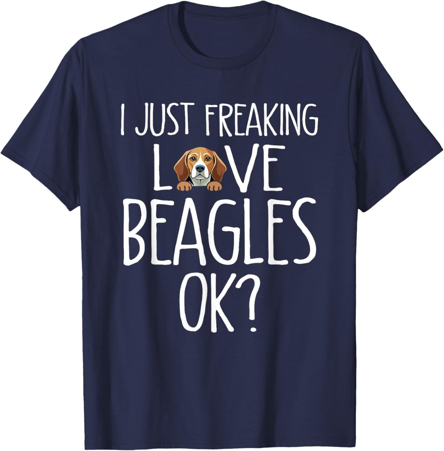 Retro Beagle Dog Mom Dog Dad Funny Beagle T-Shirt - T-Shirt | Navy