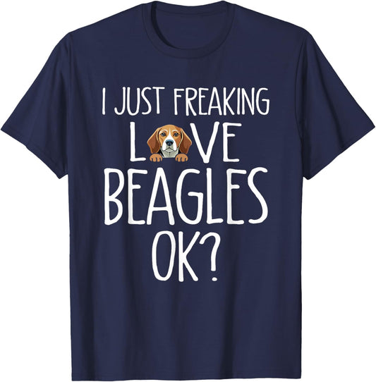 Retro Beagle Dog Mom Dog Dad Funny Beagle T-Shirt - T-Shirt | Navy