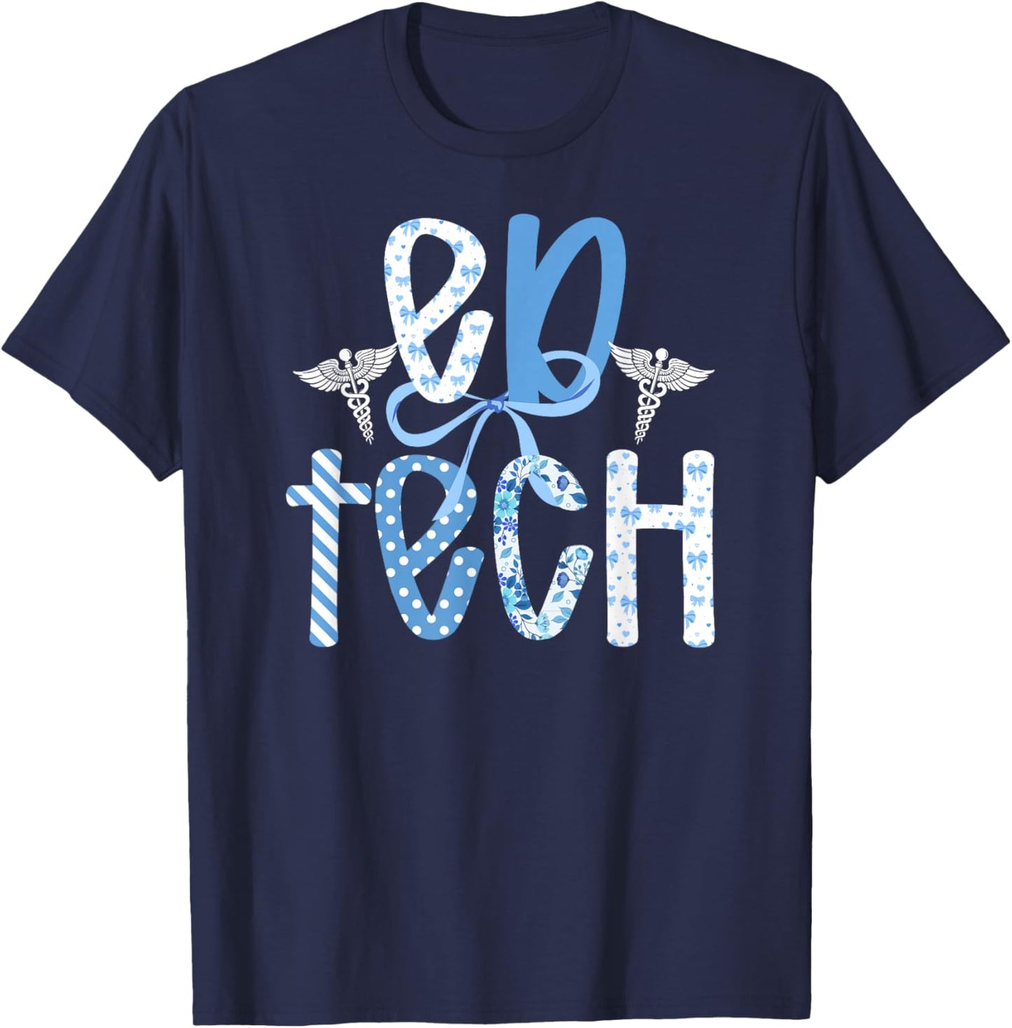ED Tech Coquette ED Technician Emergency Department Tech T-Shirt - T-Shirt | Navy