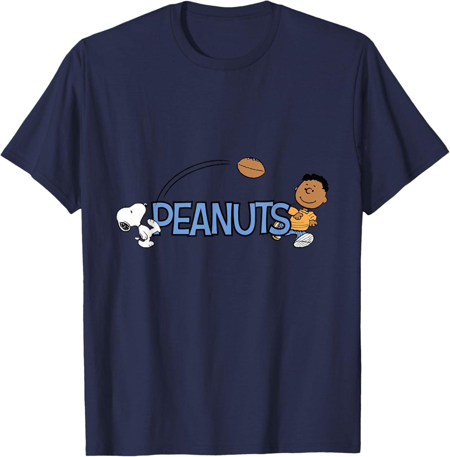 Snoopy Franklin Football Fun T-Shirt - T-Shirt | Navy