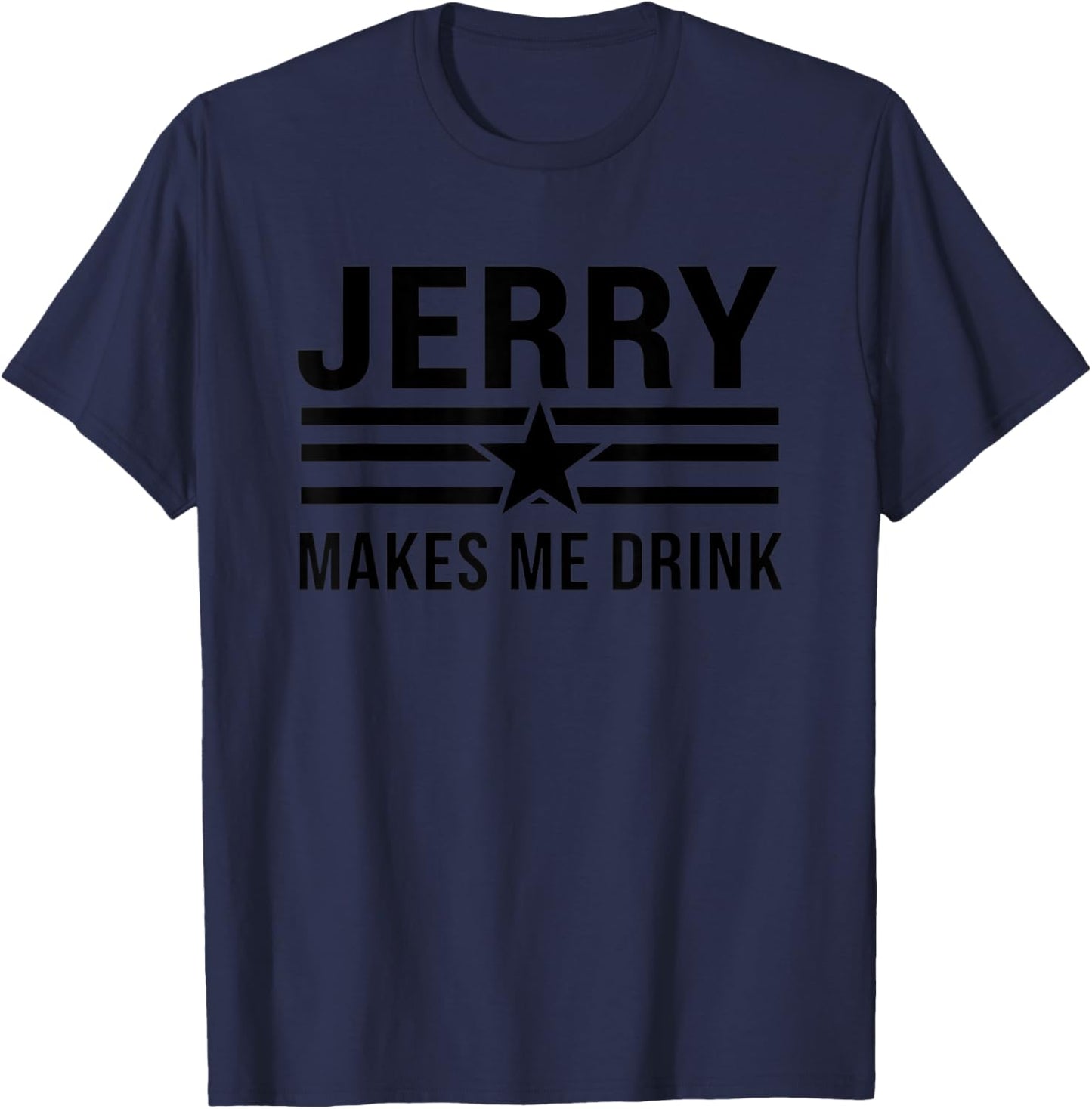 Custom & Name - 'Name Makes Me Drink' Custom T-Shirt - T-Shirt | Navy