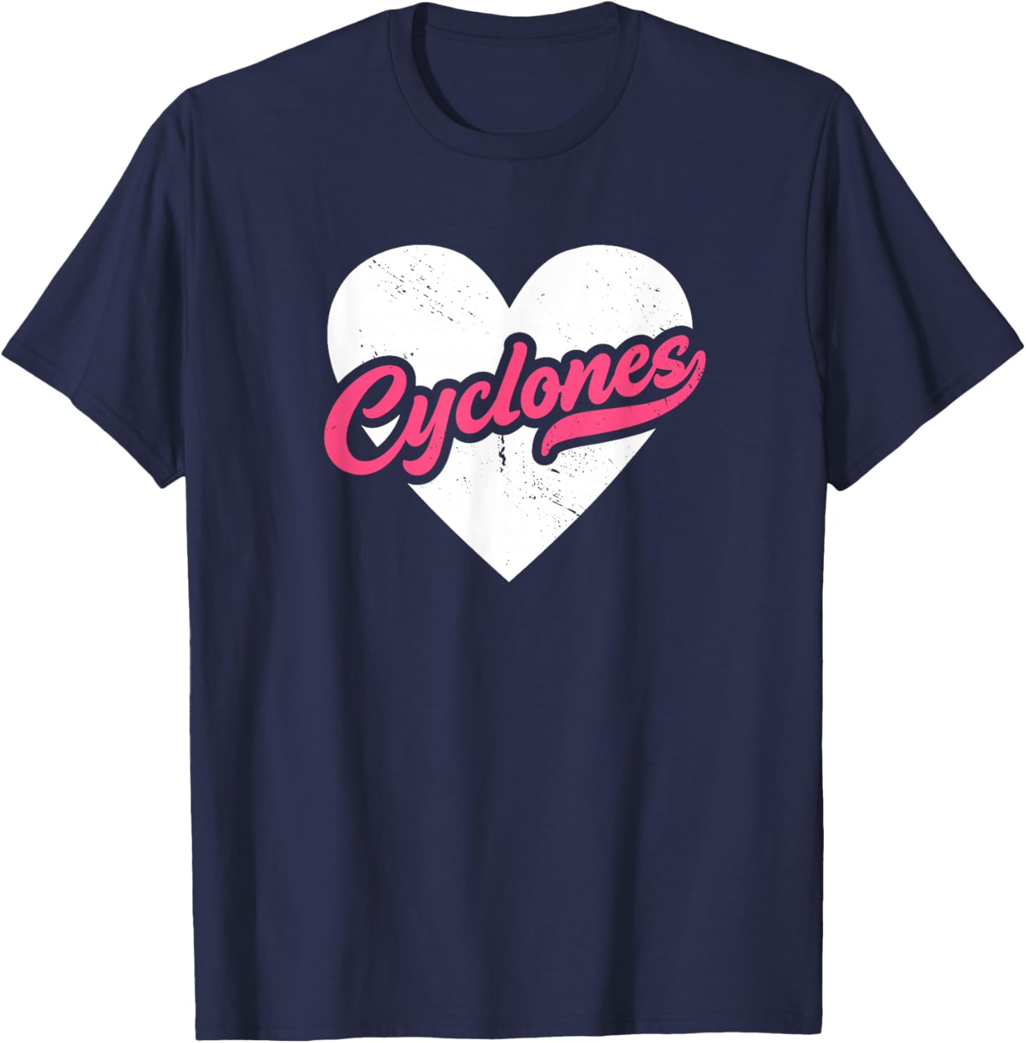 Vintage Cyclones School Spirit Go Cyclones Love T-Shirt - T-Shirt | Navy