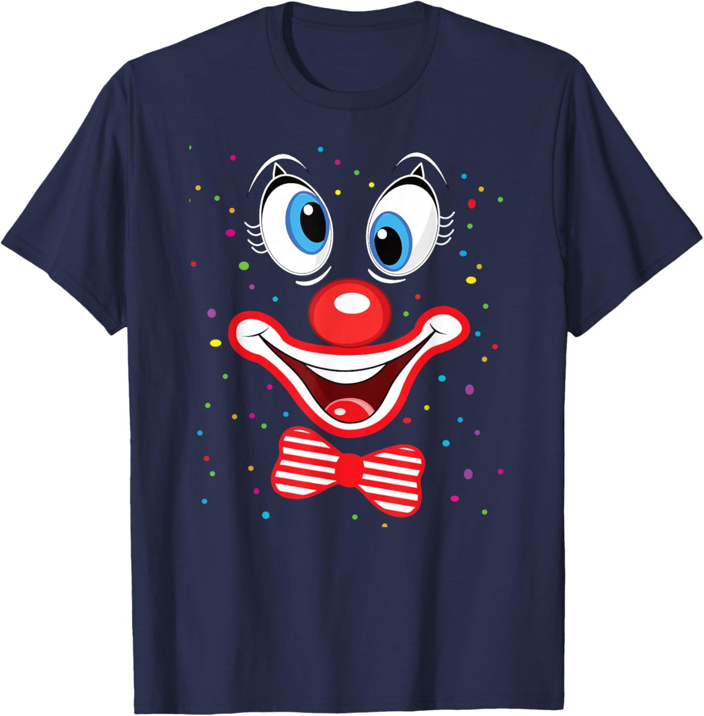Carnival Clown Face Circus Costume Kids Men Women Carnivals T-Shirt - T-Shirt | Navy