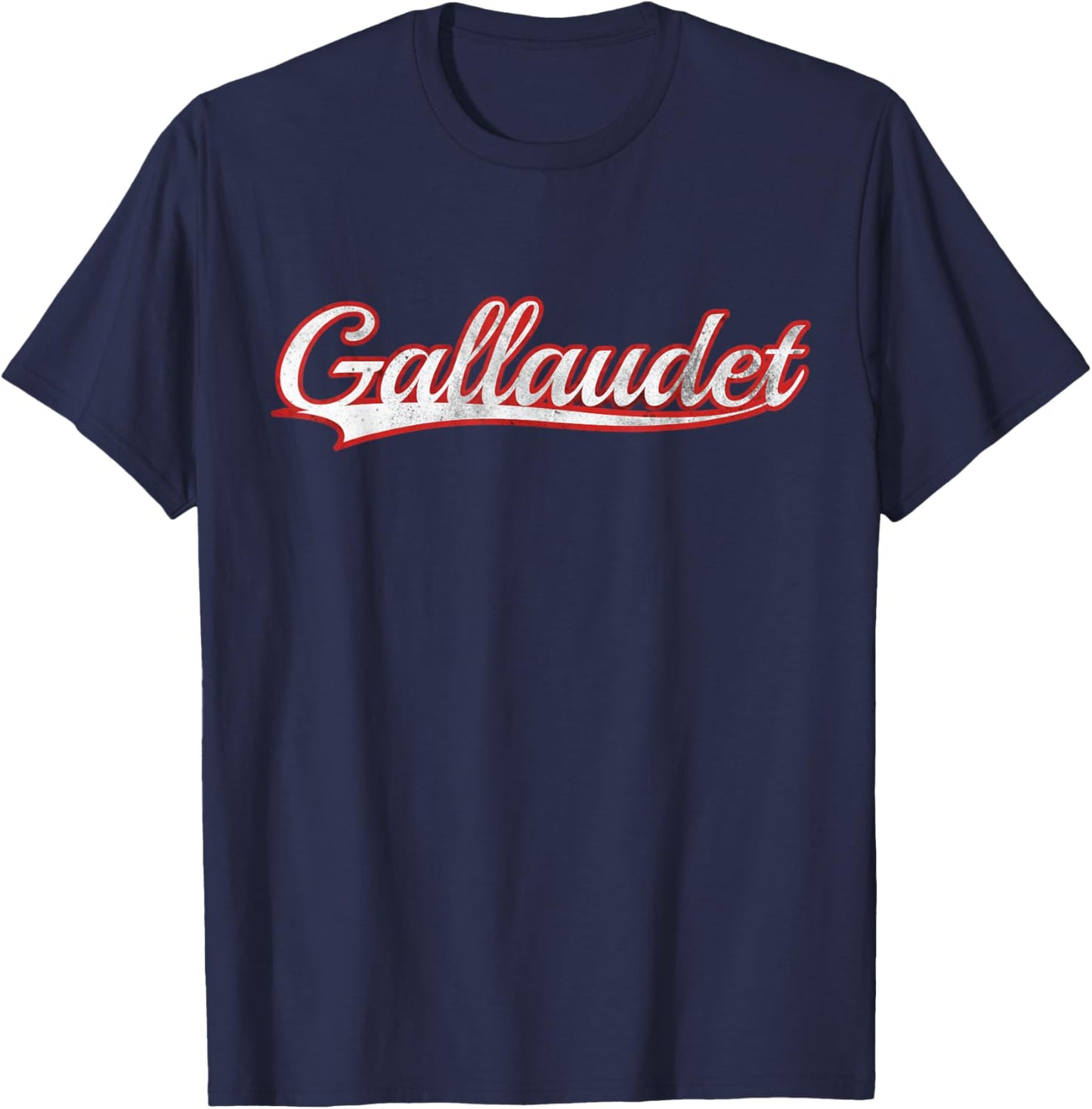 Gallaudet Deaf Culture American Sign Vintage Varsity T-Shirt - T-Shirt | Navy