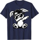 Funny Graphic Meme Dabbing Bunny Women Teens T-Shirt - T-Shirt | Navy