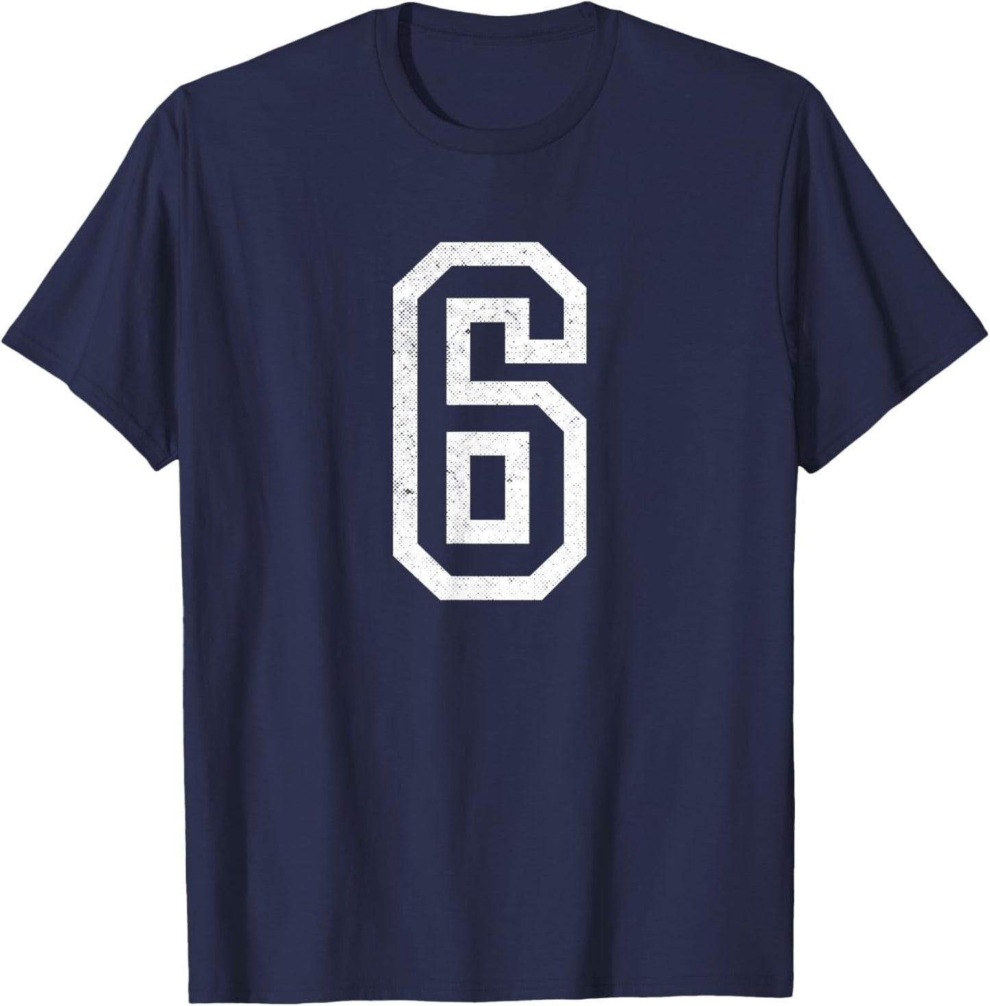 Number 6 Six Funny Trendy Gen Alpha Meme Slang Boys Girls T-Shirt - T-Shirt | Navy