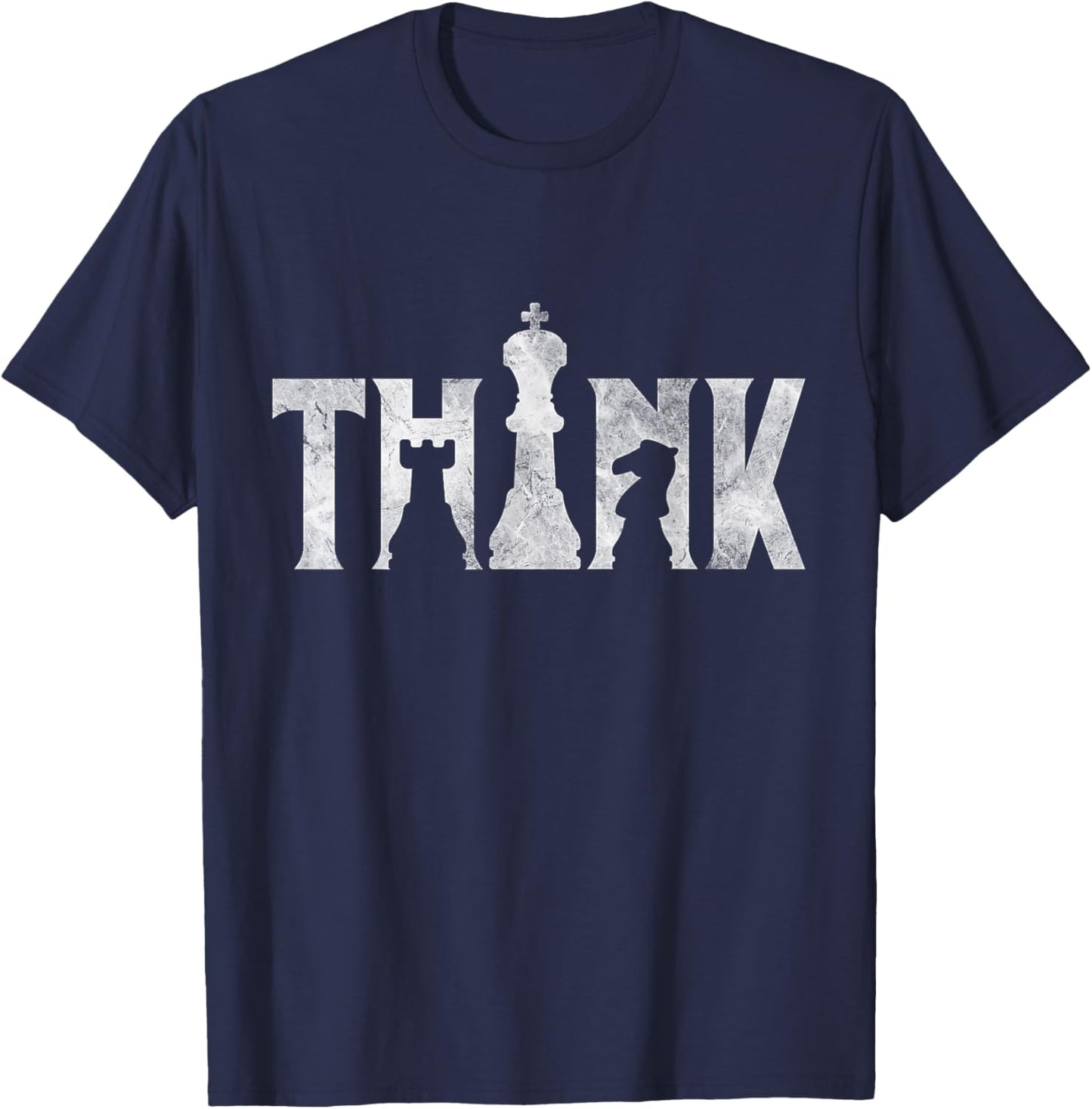 Think Chess Pieces Player Gifts Chessmaster Chess Love T-Shirt - T-Shirt | Navy