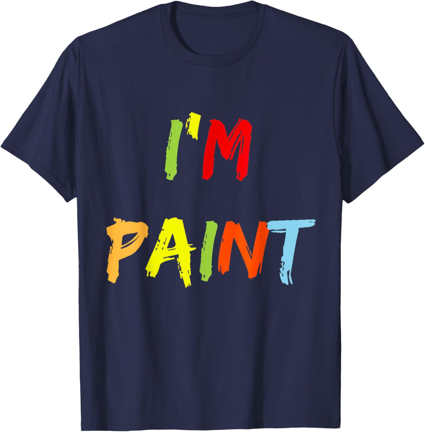 I Heart Love to Finger Paint I'm Paint Cute Couple Valentine T-Shirt - T-Shirt | Navy