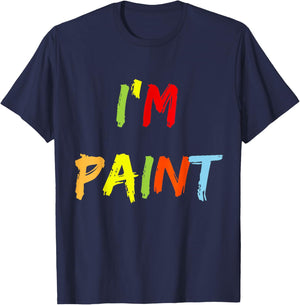 I Heart Love to Finger Paint I'm Paint Cute Couple Valentine T-Shirt - T-Shirt | Navy