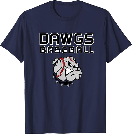 Dawgs Baseball Black T-Shirt - T-Shirt | Navy