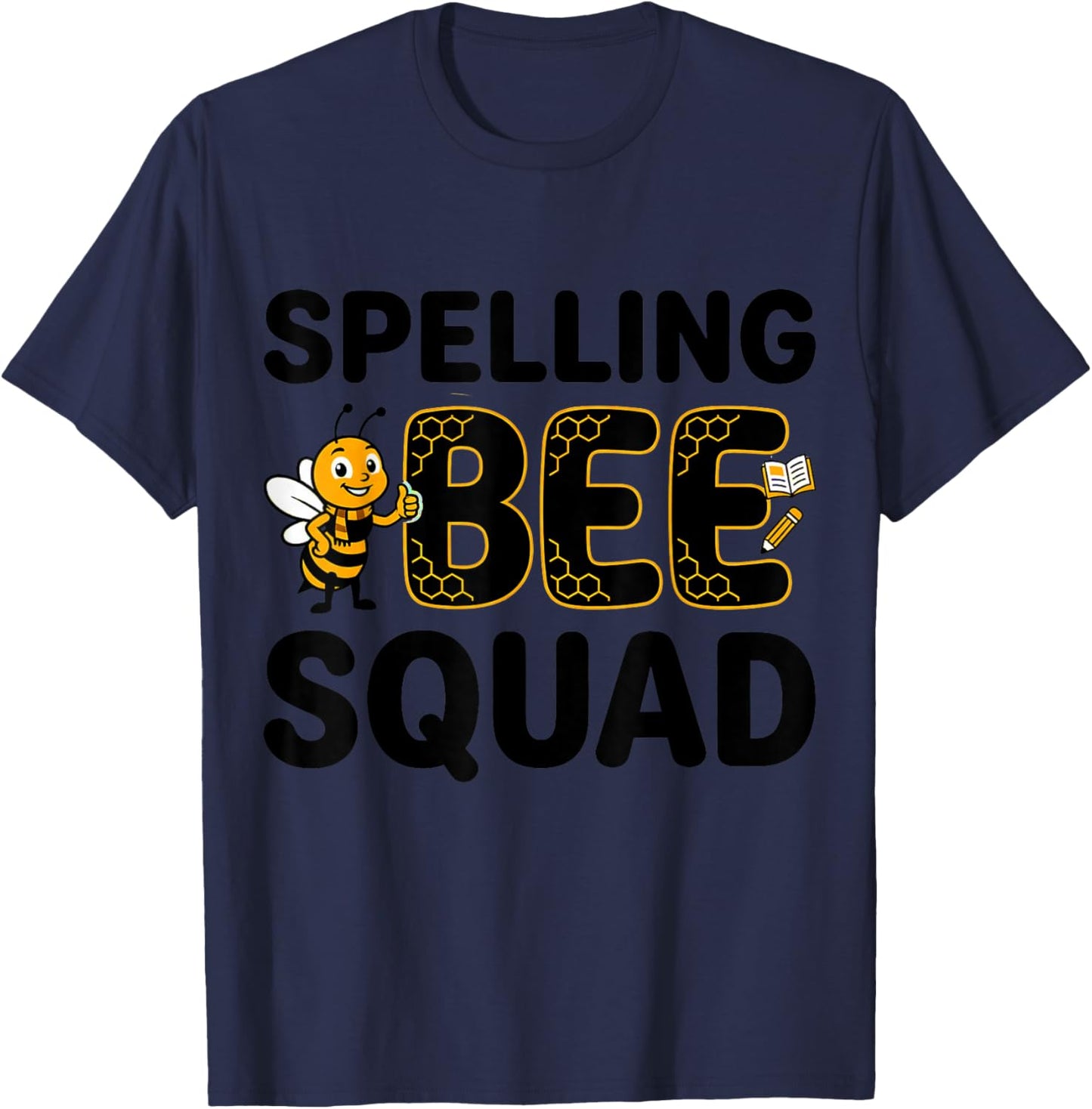 Spelling BEE Squad Funny School Design T-Shirt - T-Shirt | Navy