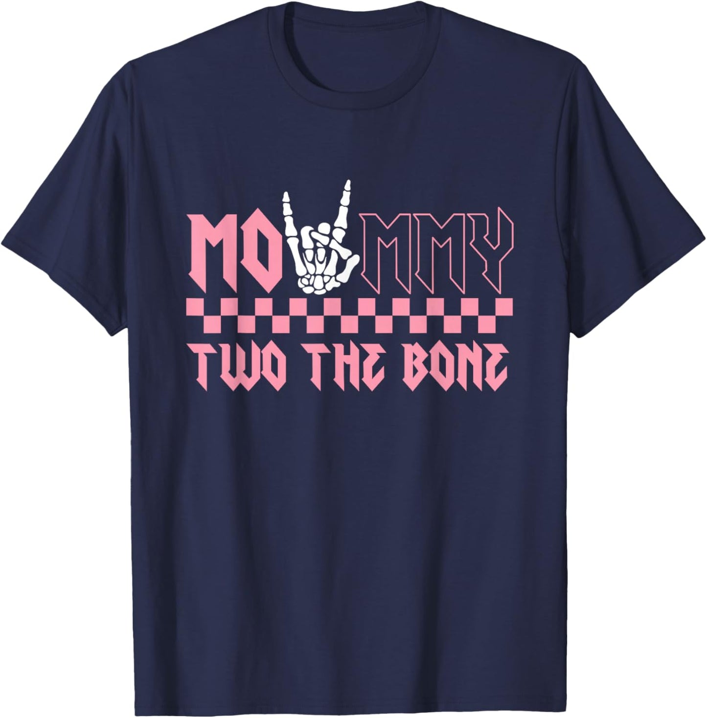 Mommy of The Bad Two The Bone Birthday 2 Years Old Birthday T-Shirt - T-Shirt | Navy