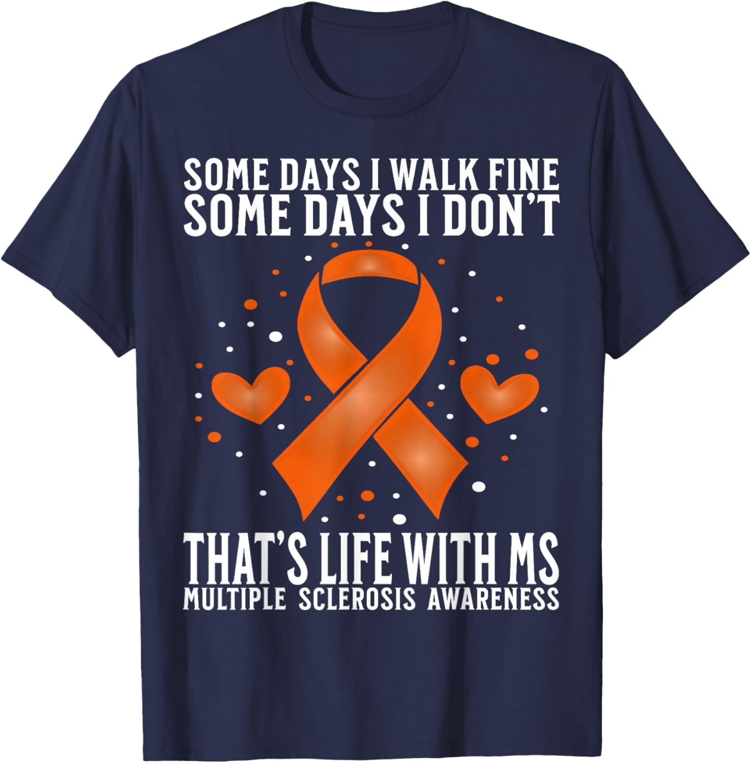 Multiple Sclerosis Awareness Warrior Apparel MS Awareness T-Shirt - T-Shirt | Navy