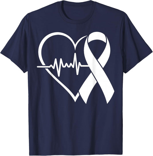 American Heart Disease Awareness Month Ribbon Go Red Heart T-Shirt - T-Shirt | Navy