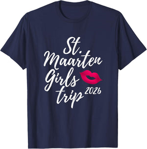 St. Maarten Girls Trip 2026 Saint Martin Fun Matching Group T-Shirt - T-Shirt | Navy