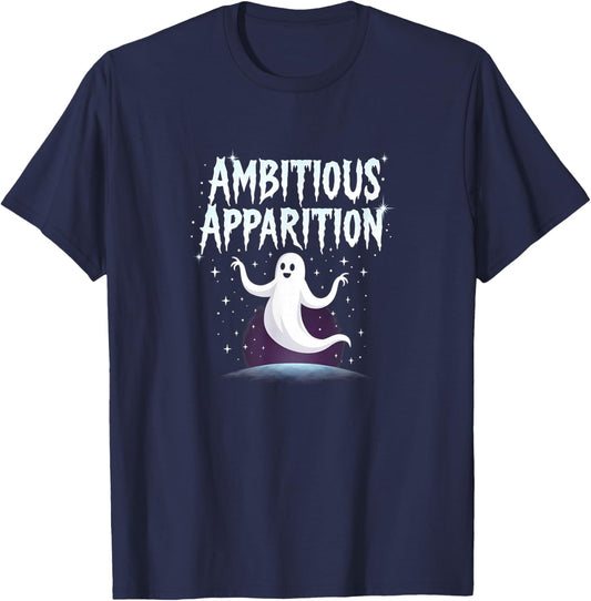 Halloween Personality Types: Ambitious Apparition Ghost T-Shirt - T-Shirt | Navy