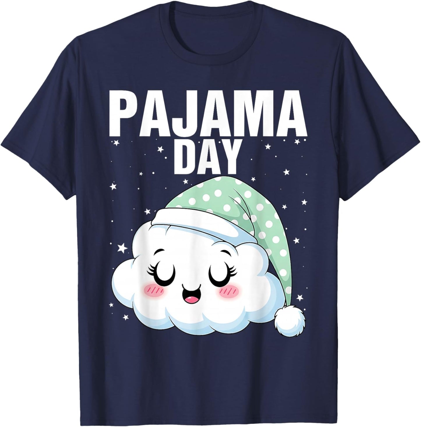 Pajama Day School Spirit Week Fun Cloud Teacher Student Cute T-Shirt - T-Shirt | Navy