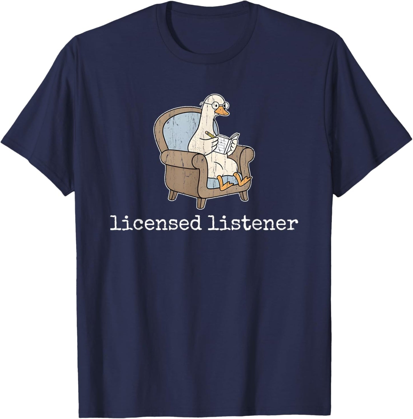 Licensed Listener, Goose School Graduation T-Shirt - T-Shirt | Navy