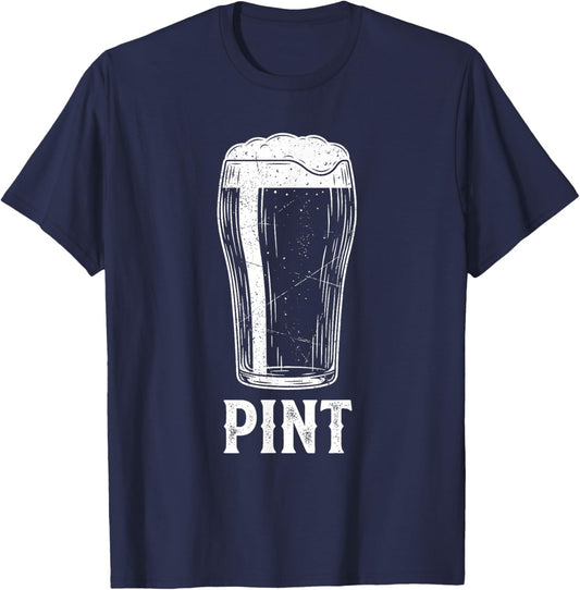 Pint and Half Pint Matching Beer Funny for Dad and Son T-Shirt - T-Shirt | Navy