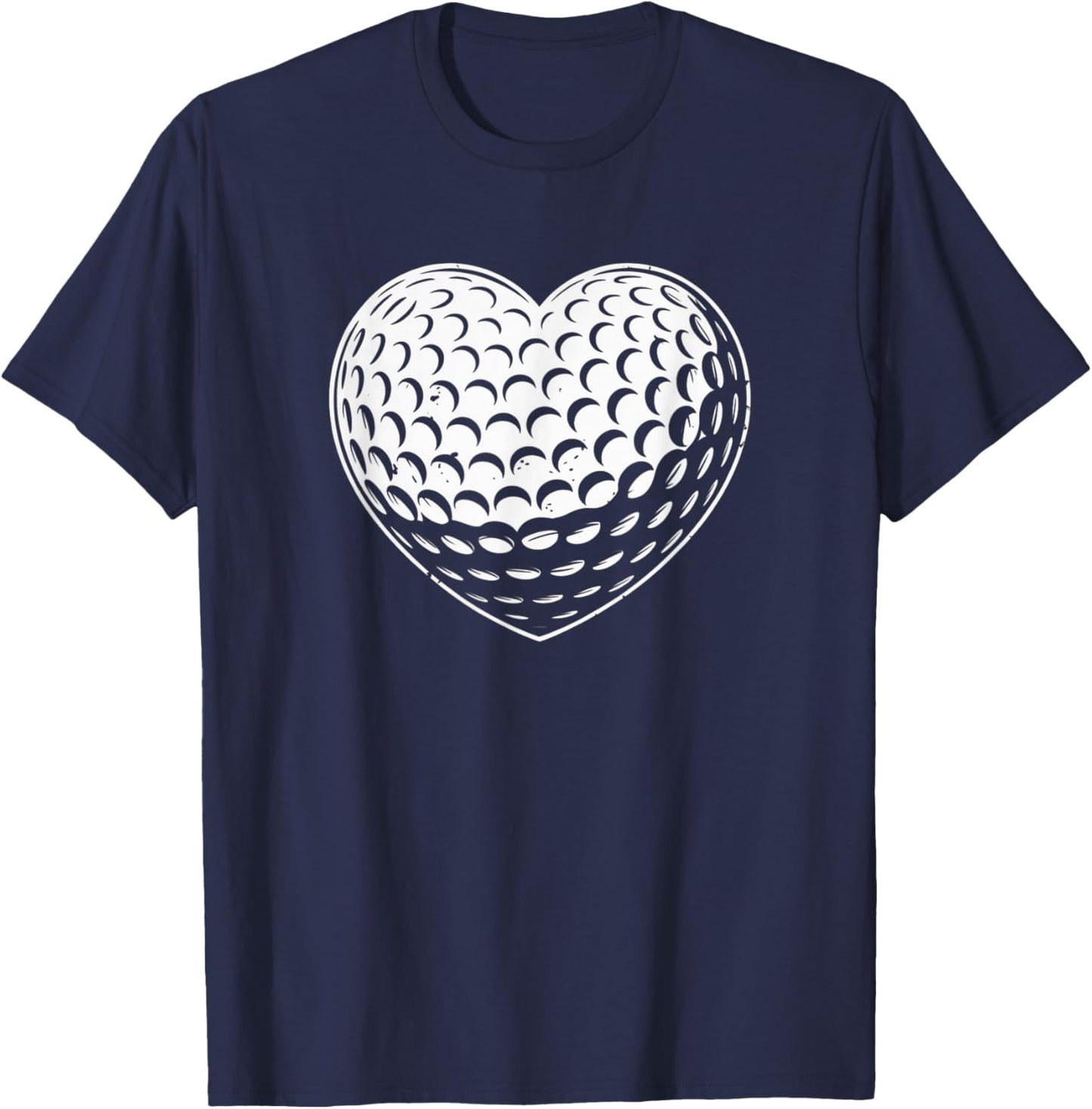 Golf Heart Valentine's Day Cute Golfer T-Shirt - T-Shirt | Navy