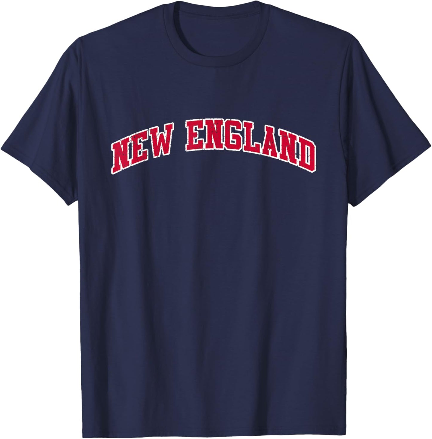 Retro Vintage New England Text Men Women Boy Girl T-Shirt - T-Shirt | Navy