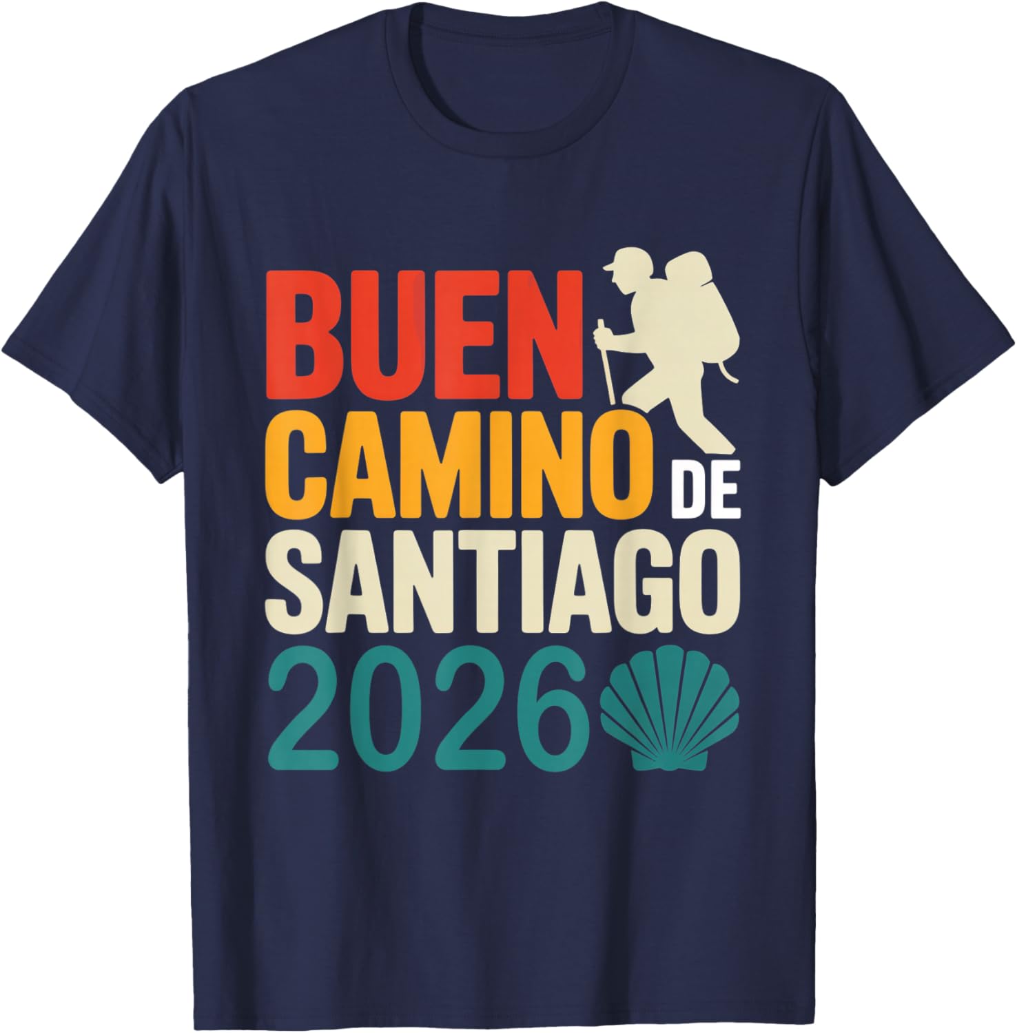 Camino de Santiago 2026 Way of St. James T-Shirt - T-Shirt | Navy