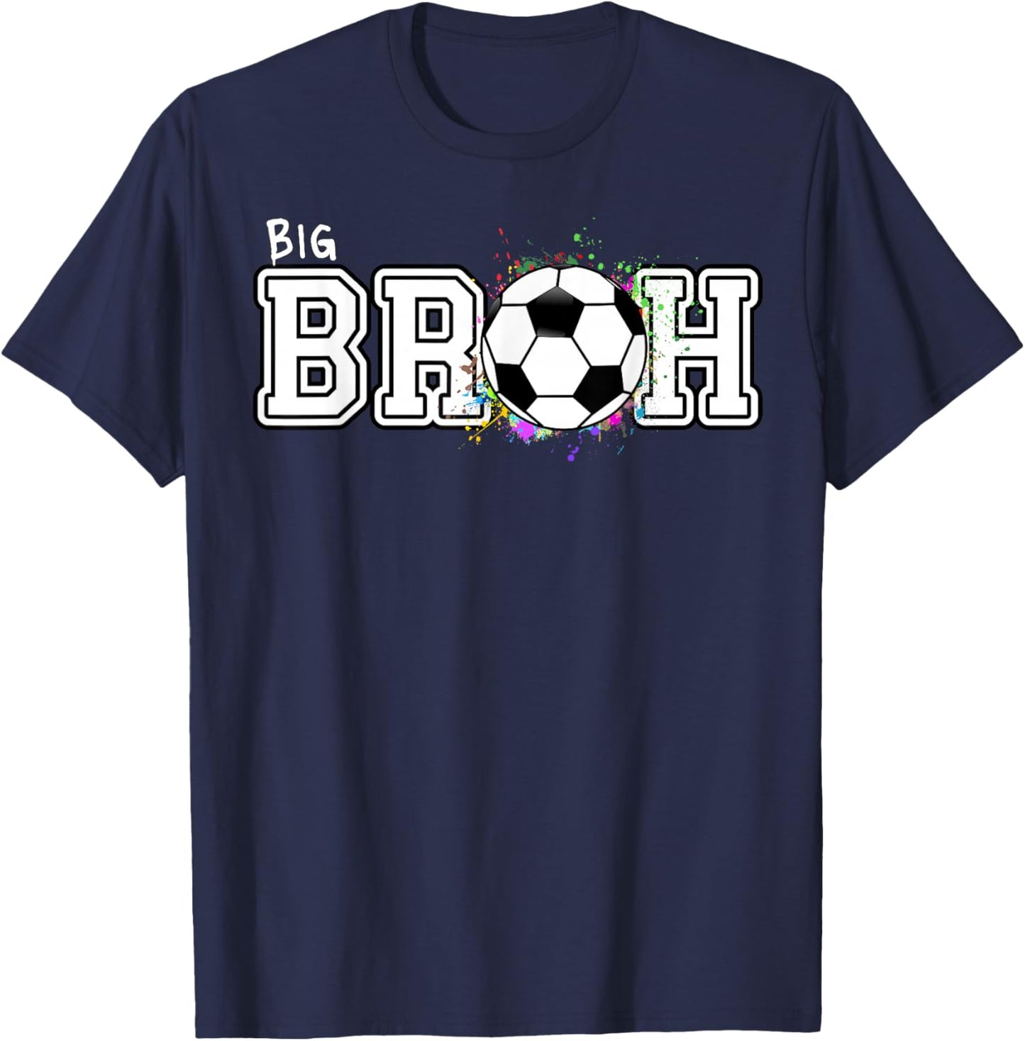 Soccer Big Bruh 1st Birthday T-Shirt - T-Shirt | Navy