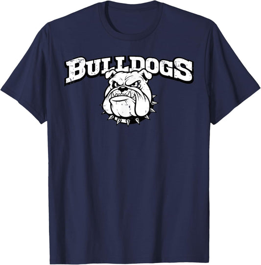 Bulldog Women Kids Boys Girls Youth Teen Men T-Shirt - T-Shirt | Navy