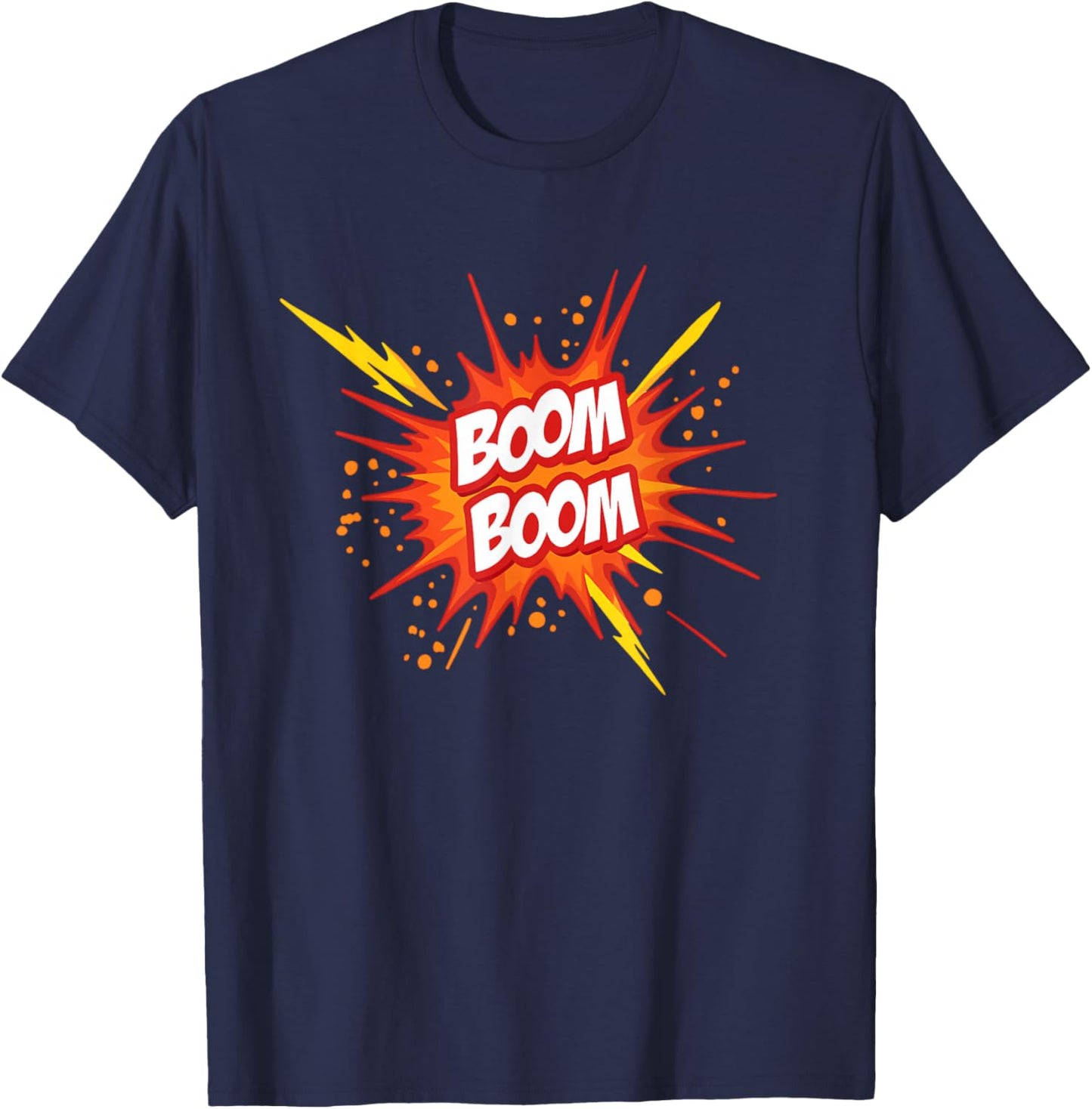 Boom Boom Design for Kids Party Fun Playful Style T-Shirt - T-Shirt | Navy