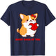 Valentines Day Right Back at You Dog Lover Matching Design T-Shirt - T-Shirt | Navy