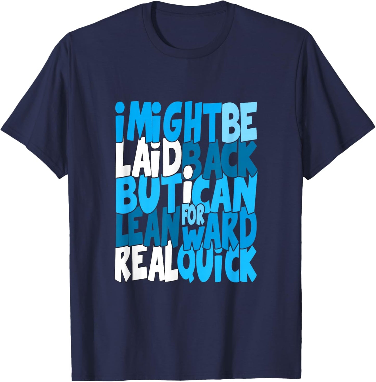 Blue Color Real Quick Blue Graphic T-Shirt - T-Shirt | Navy