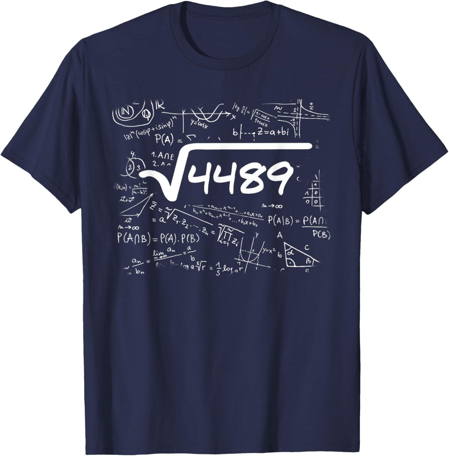67 Meme Square Root 4489 Teen Six Seven Slang Math Teacher T-Shirt - T-Shirt | Navy