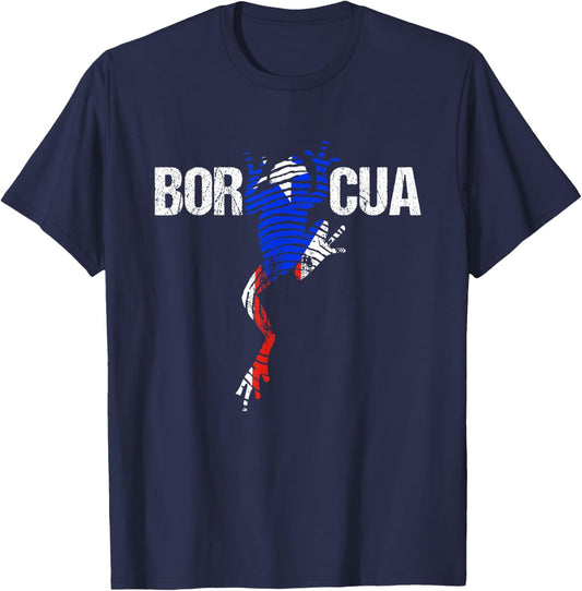 Boricua Coqui Puerto Rico with DNA Fingerprints T-Shirt - T-Shirt | Navy