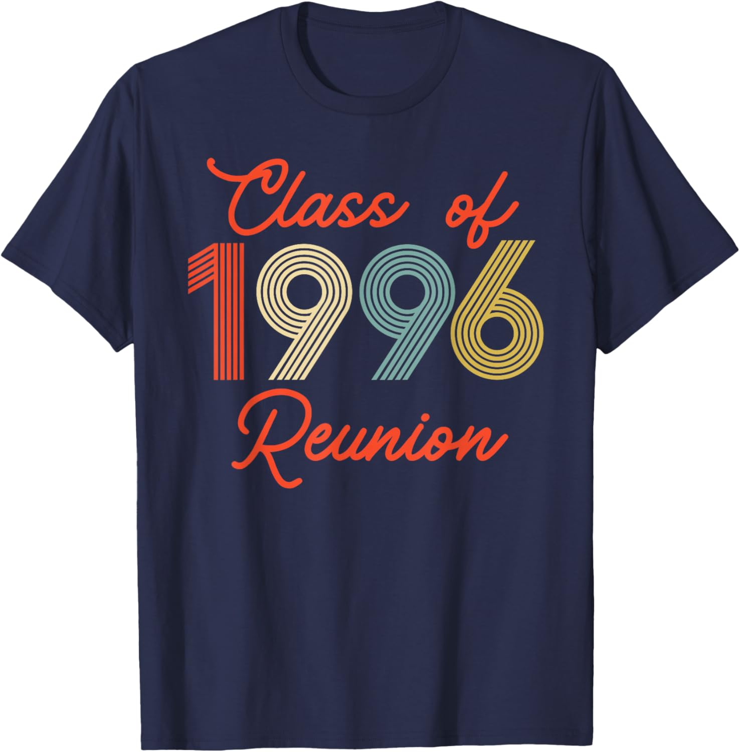 Vintage Class of 1996 Reunion High School Party Matching T-Shirt - T-Shirt | Navy