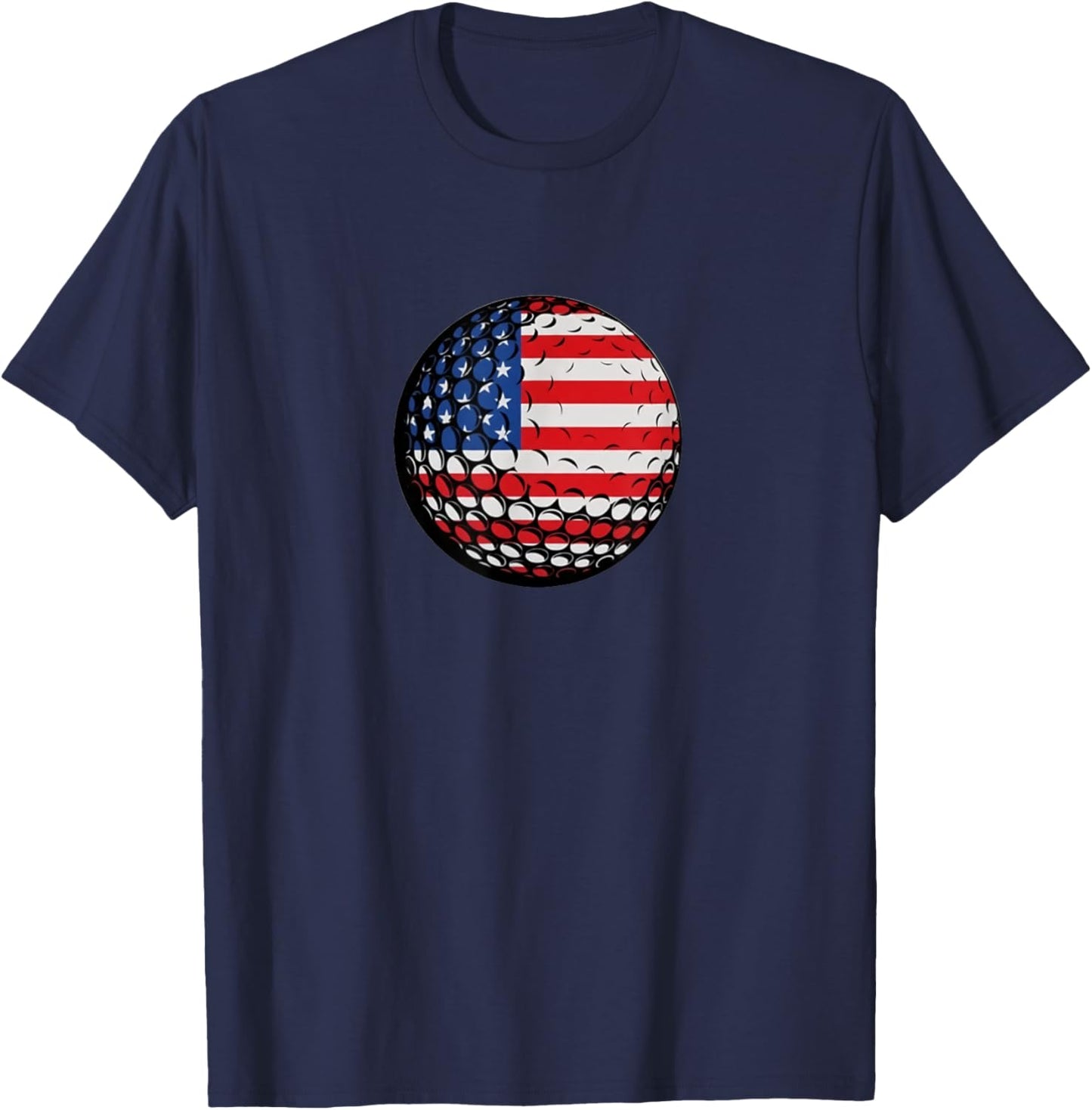 Golf Lover Golf Player Golfing USA Flag Golf Club Golfer T-Shirt - T-Shirt | Navy