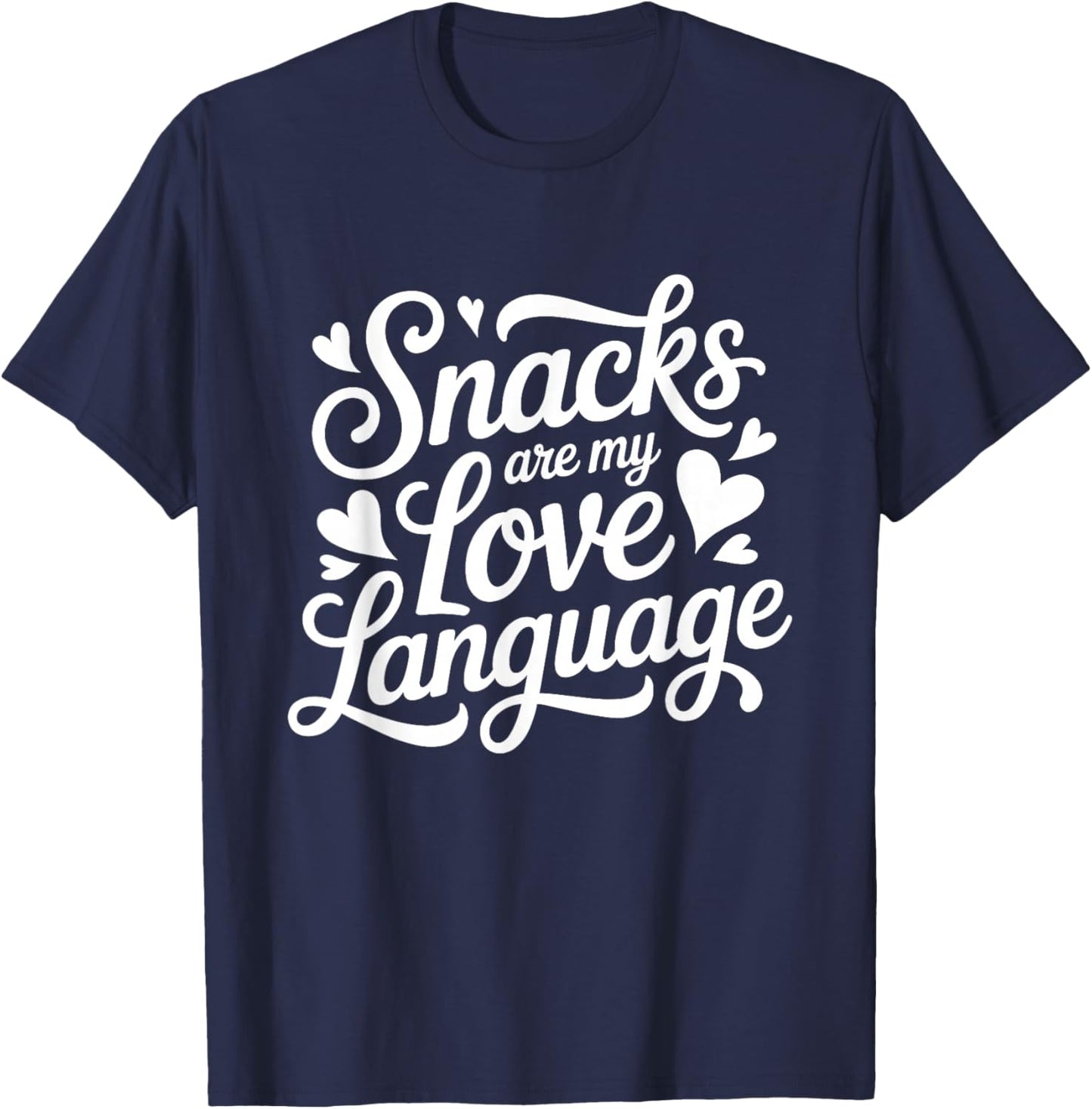 Snacks are My Love Language Valentine Day Kids Boys T-Shirt - T-Shirt | Navy