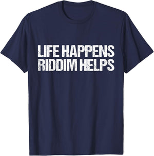 Cool Riddim | Life Happens Riddim Helps T-Shirt - T-Shirt | Navy