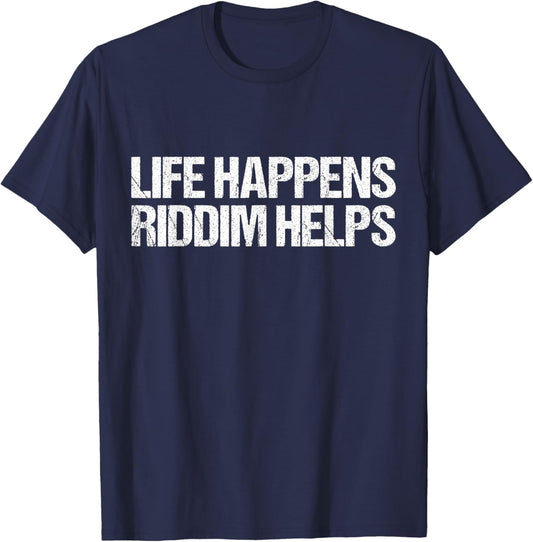 Cool Riddim | Life Happens Riddim Helps T-Shirt - T-Shirt | Navy