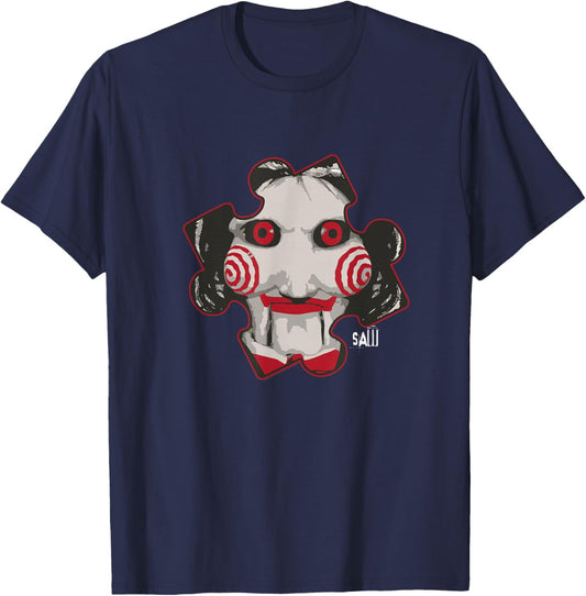 Saw Billy The Puppet Puzzle Piece T-Shirt - T-Shirt | Navy