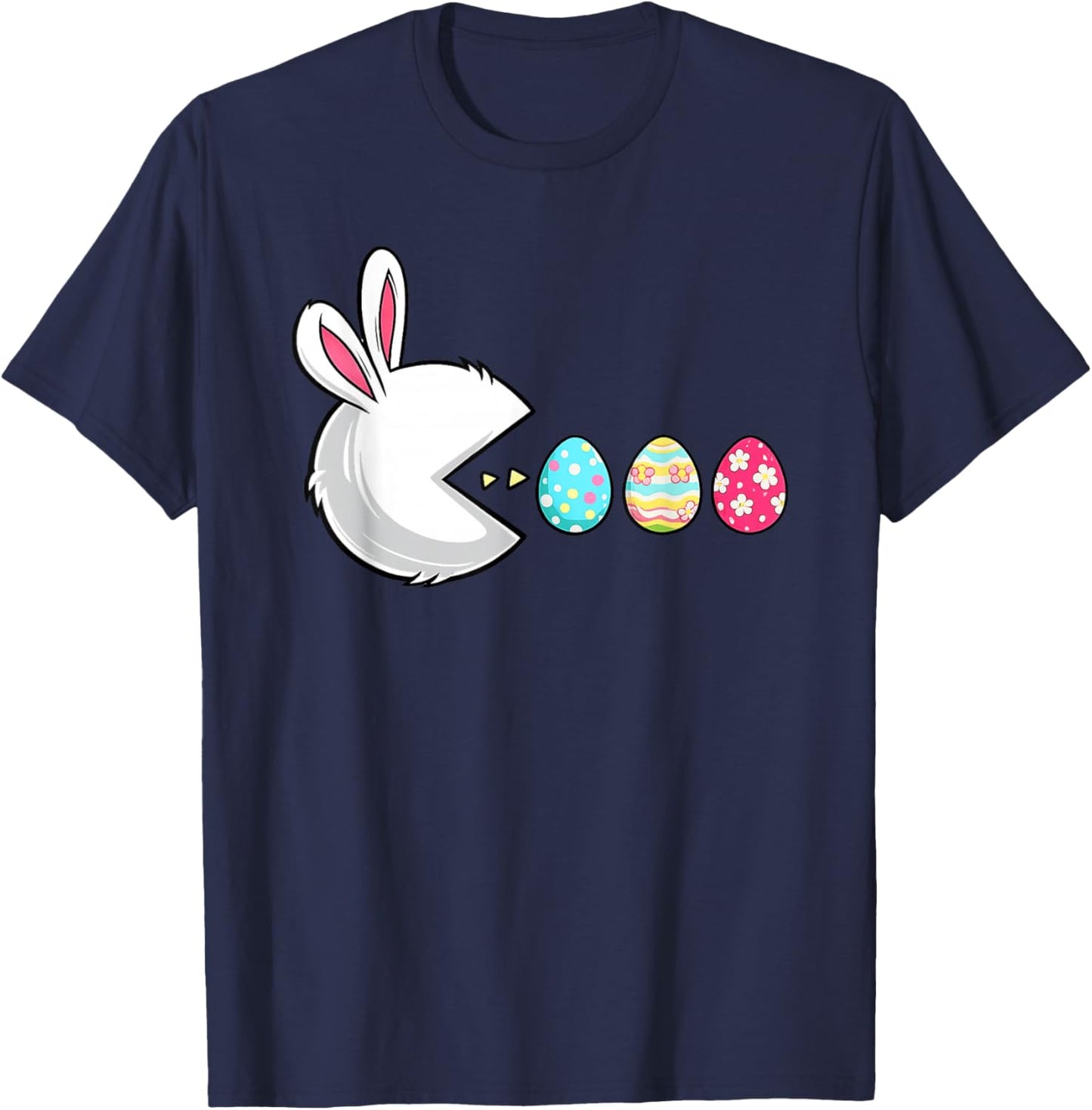 Happy Easter Day Bunny Egg Gamer Video Game Kids Men Boys T-Shirt - T-Shirt | Navy